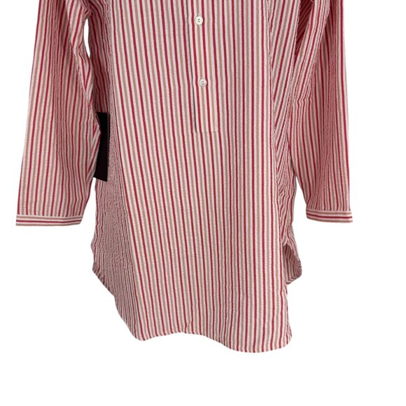 Tuckernuck NEW Strawberry Stripe Bodie Swim Beach Cover Up Button Down Dress S - Picture 4 of 6